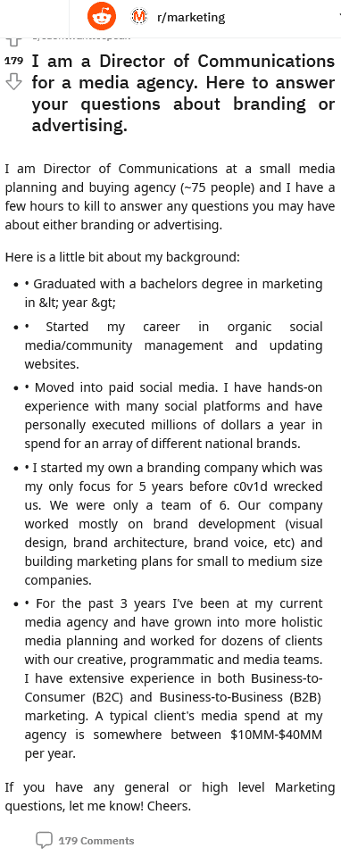 QnA About Branding or Advertising